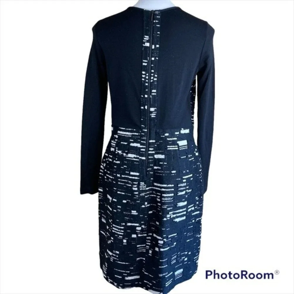 PIAZZA SEMPIONE Made in Italy Textured Wool Blend Knee-Length Dress Size US 10